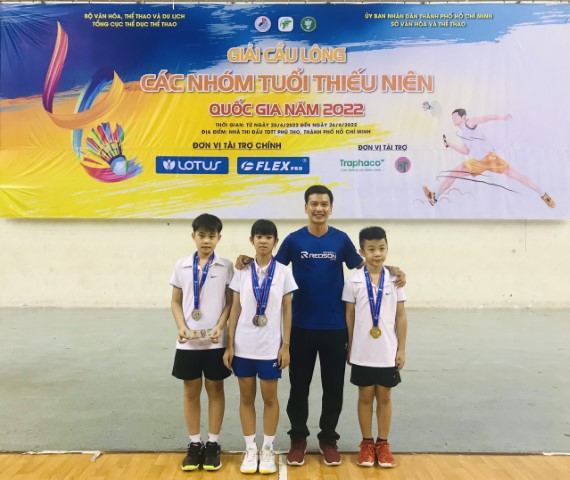 Điện Biên đạt 01 huy chương vàng, 02 huy chương bạc tại Giải cầu lông các nhóm tuổi thiếu niên quốc gia năm 2022.